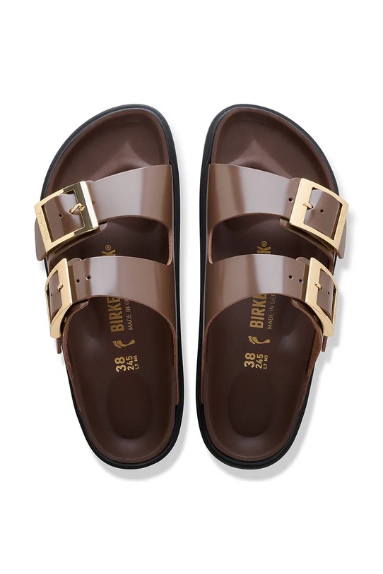 Birkenstock klapki skórzane Arizona 1031910 brązowy