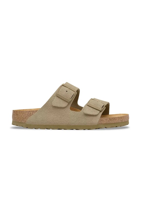 Semišové šľapky Birkenstock Arizona semišová koža zelená 1032061