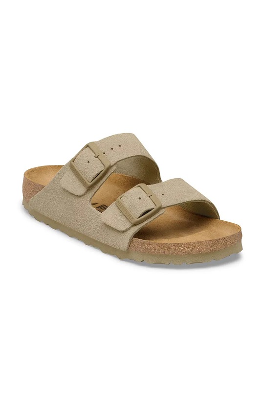 Semišové šľapky Birkenstock Arizona 1032061 zelená SS26
