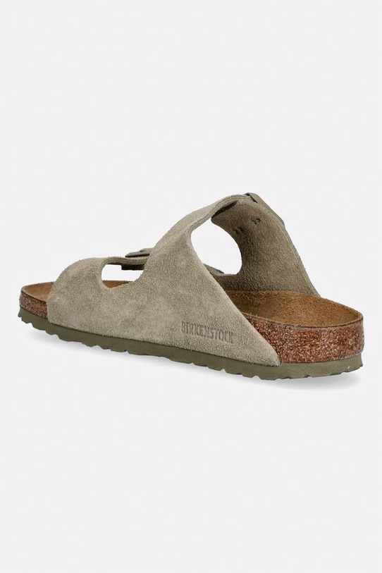 Obuwie Birkenstock klapki zamszowe Arizona 1032061 zielony