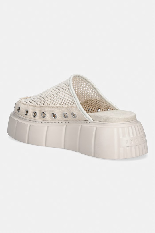 Obuwie Inuikii klapki na platformie damskie Matilda Mule Net 1014.017.0011.111 beżowy