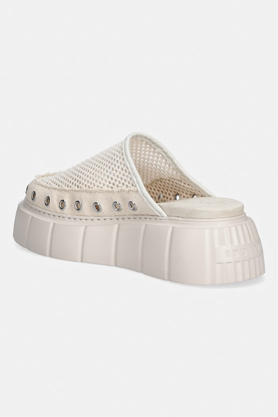 Obuwie Inuikii klapki na platformie damskie Matilda Mule Net 1014.017.0011.111 beżowy