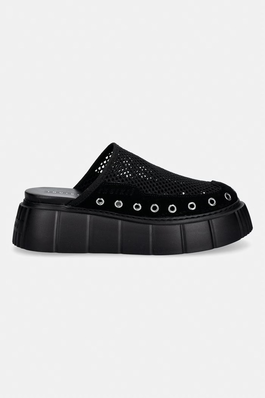 Inuikii klapki na platformie damskie Matilda Mule Net 1014.017.0011.000 czarny SS26