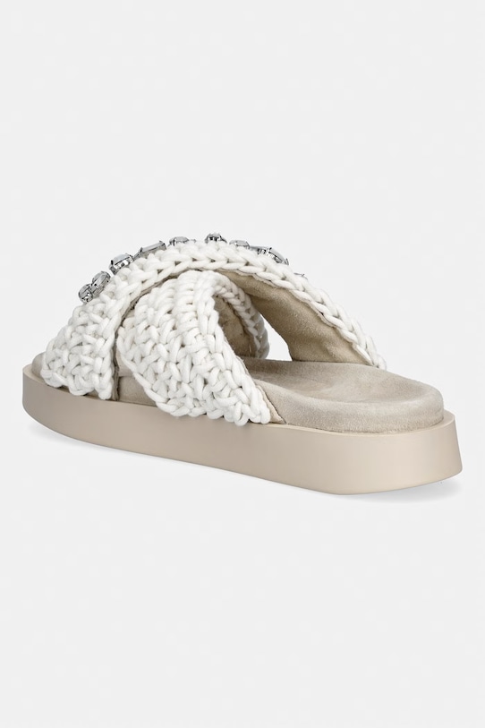 Obuwie Inuikii klapki damskie Woven Stones 1004.003.0073.104 biały