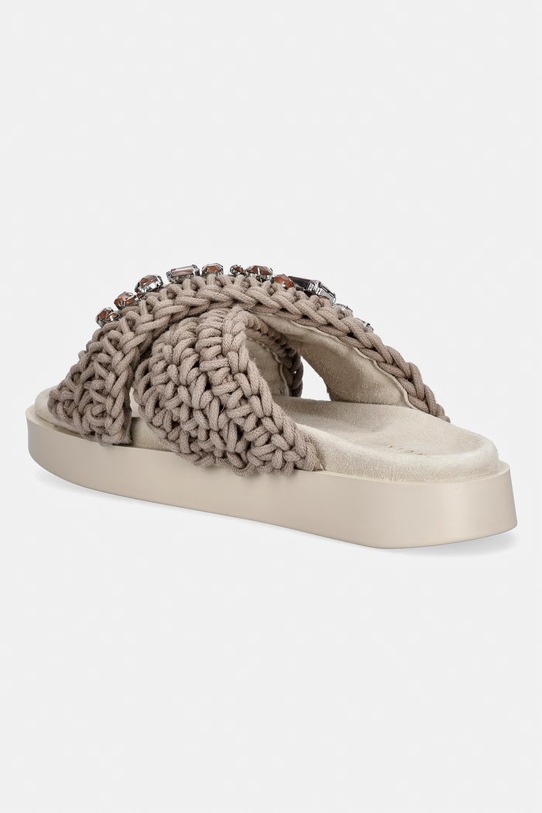 Obuwie Inuikii klapki damskie Woven Stones 1004.003.0073.163 beżowy
