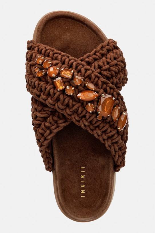 Inuikii klapki Woven Stones Platform brązowy 1004.005.0043.164