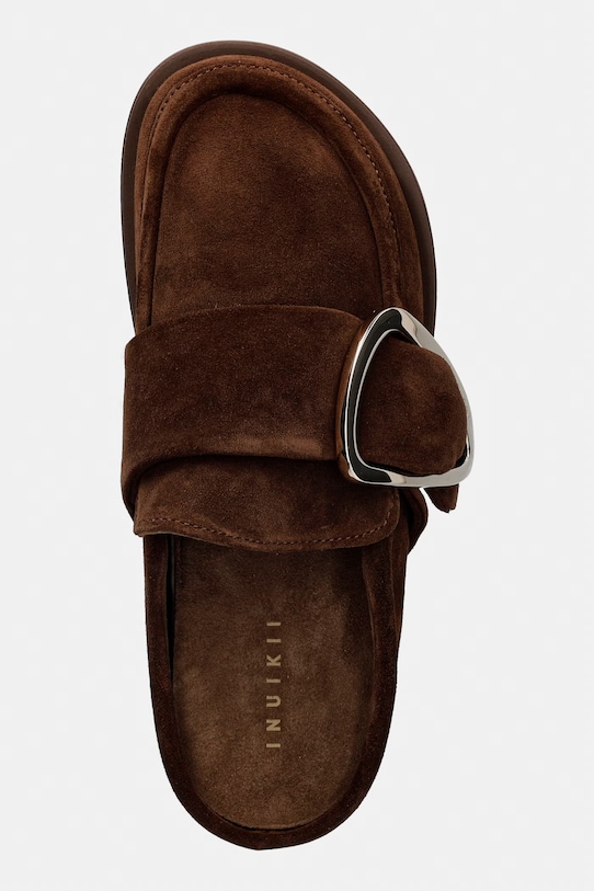 Inuikii klapki mules damskie zamszowe Mule Soft brązowy 1014.003.0061.150