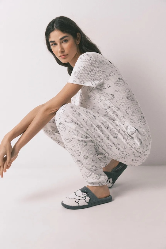 Παντόφλες women'secret MB MO BLOCK SLPRS 4993701 μαύρο