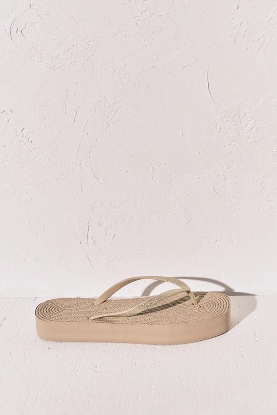 women'secret japonki espadrylowe damskie BLACK&WHITE 5163227 beżowy SS26