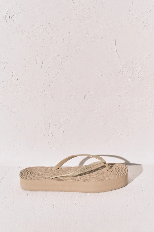 women'secret japonki espadrylowe damskie BLACK&WHITE 5163227 beżowy SS26