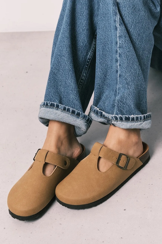 women'secret klapki z odkrytą piętą damskie MMS OPEN BIO BR beżowy 3223021