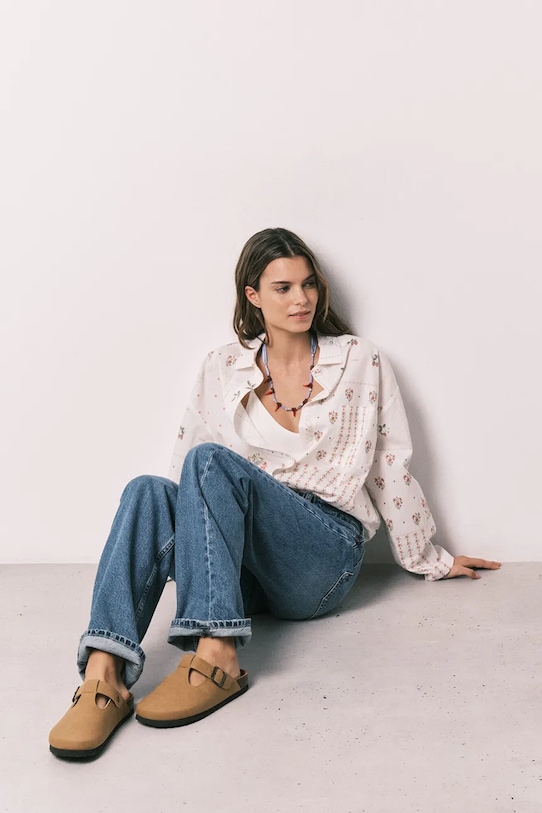 women'secret klapki z odkrytą piętą damskie MMS OPEN BIO BR 3223021 beżowy