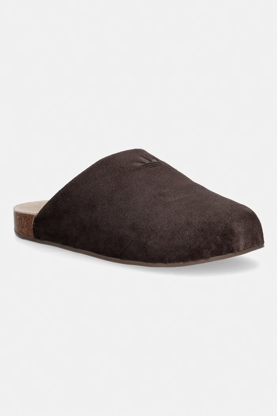 adidas Originals klapki damskie zamszowe Adimule brązowy JR2306