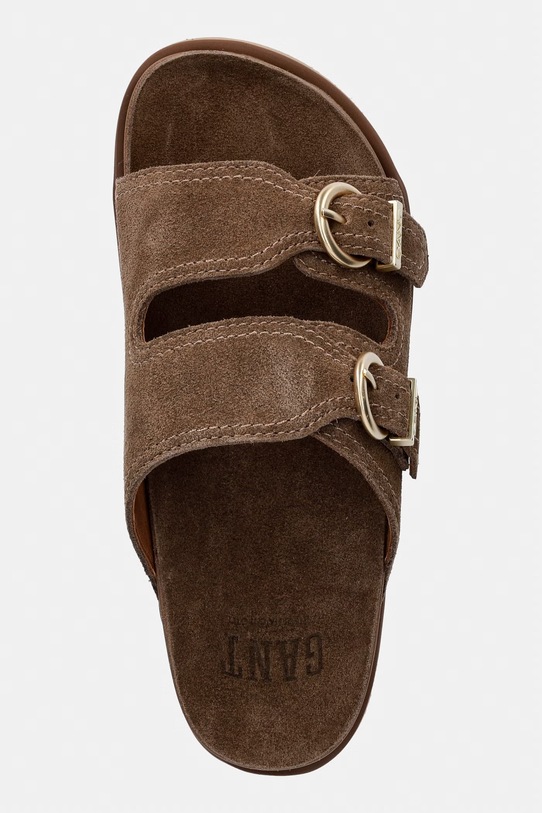 Gant šľapky s otvorenými prstami dámske semišové Mardale hnedá 32503255.G771
