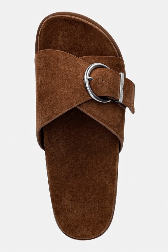 Gant šľapky s otvorenými prstami dámske semišové Mardale hnedá 32503313.G45