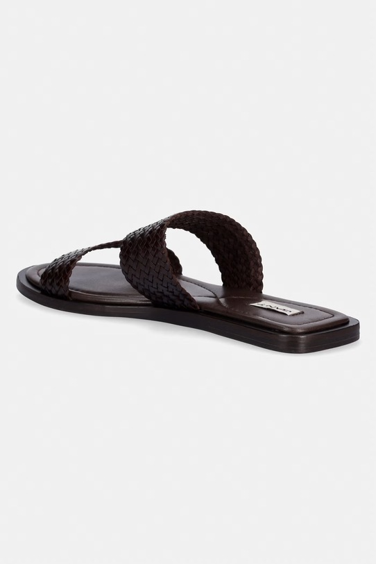 Obuwie Gant klapki na płaskim obcasie damskie skórzane Sunlaz 32561260.G420 brązowy