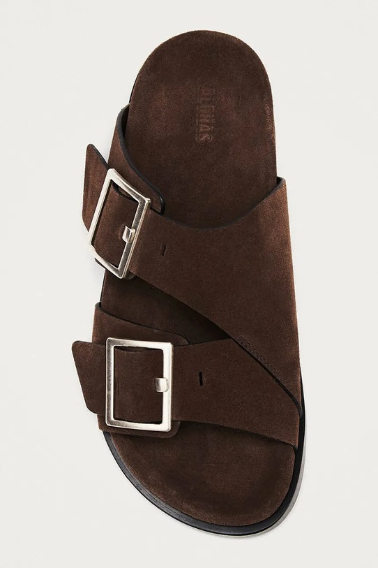 Обувь Замшевые шлепанцы Alohas Alba S101185.02 коричневый