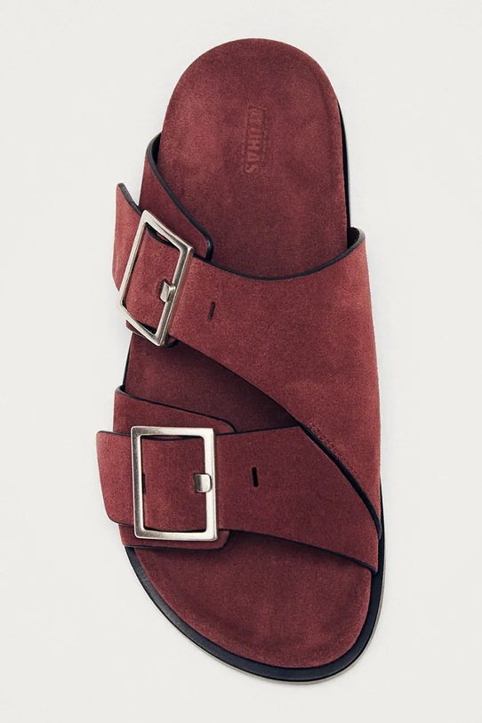 Обувь Замшевые шлепанцы Alohas Alba S101185.04 бордо