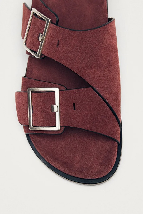 Замшевые шлепанцы Alohas Alba бордо S101185.04