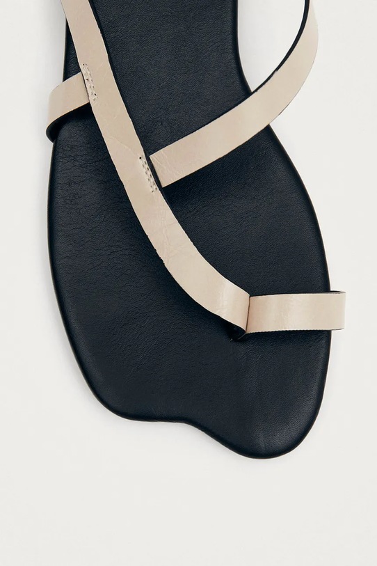 Obuwie Alohas sandały z odkrytą piętą damskie skórzane Dawn S101260.01 beżowy