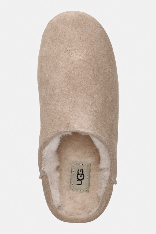 UGG kapcie zamszowe W Elea Slip-On beżowy 1171390.SAN
