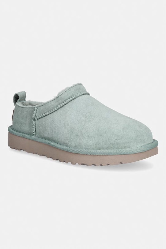 UGG kapcie zamszowe W Classic Micro turkusowy 1173891.ART