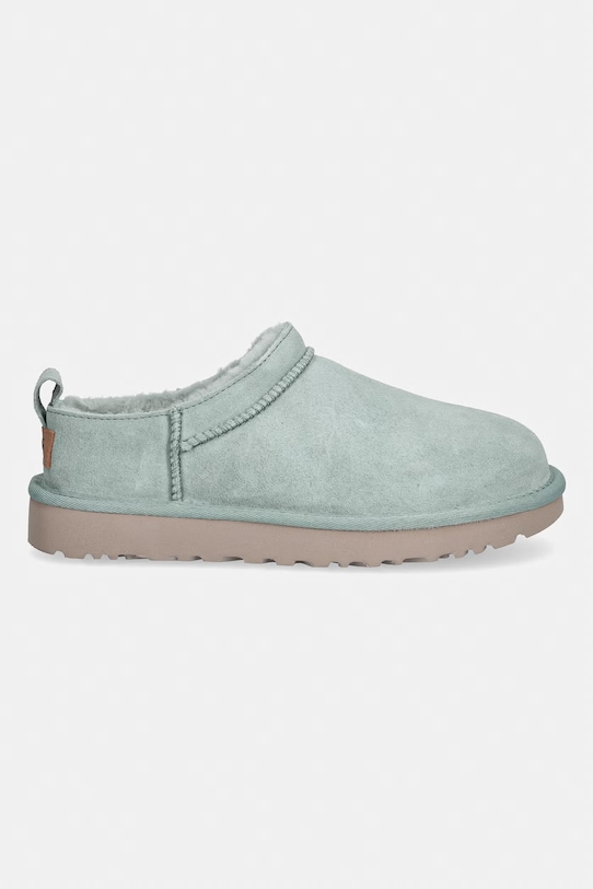 UGG kapcie zamszowe W Classic Micro 1173891.ART turkusowy SS26