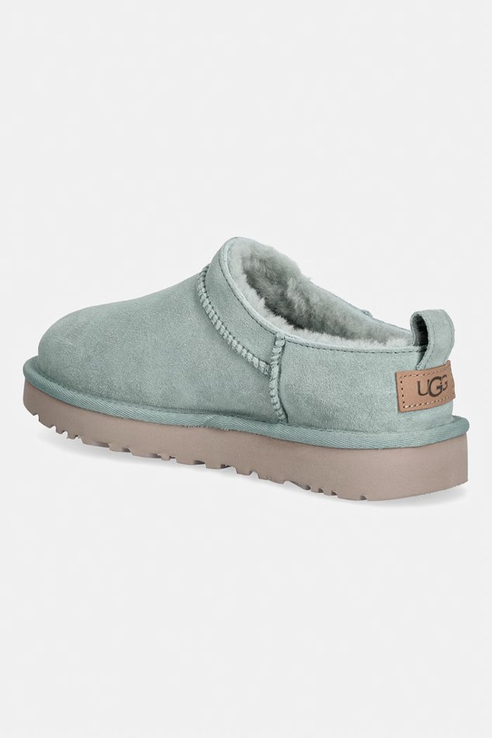 Obuwie UGG kapcie zamszowe W Classic Micro 1173891.ART turkusowy