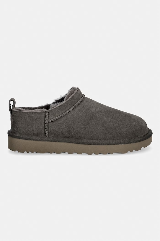 UGG kapcie zamszowe W Classic Micro 1173891.DNSS brązowy SS26