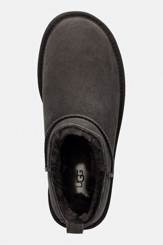 UGG kapcie zamszowe W Classic Micro brązowy 1173891.DNSS