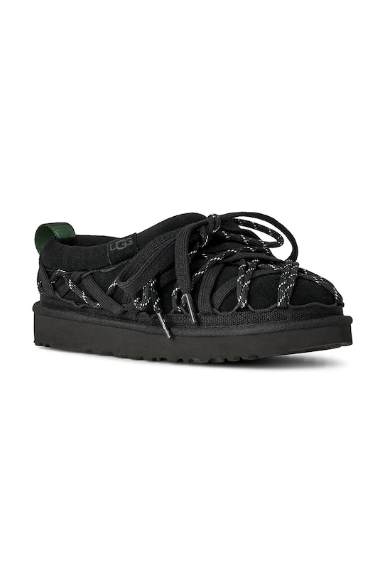 Semišové papuče UGG W Tasman Lace 1175190.BLK čierna SS26