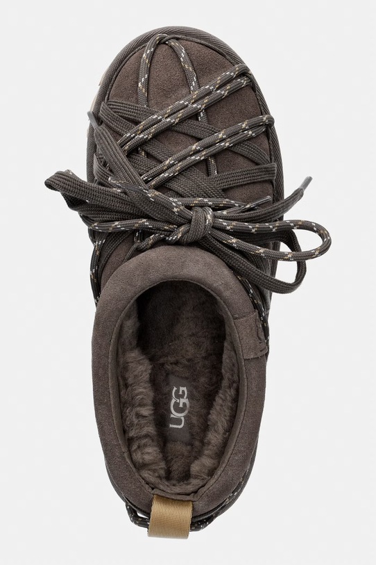 UGG kapcie zamszowe W Tasman Lace brązowy 1175190.DDRG