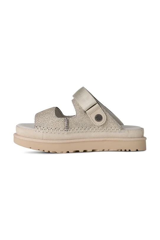 Кожаные шлепанцы UGG W Goldenstar Crackle Glide бежевый 1177852.CRCK