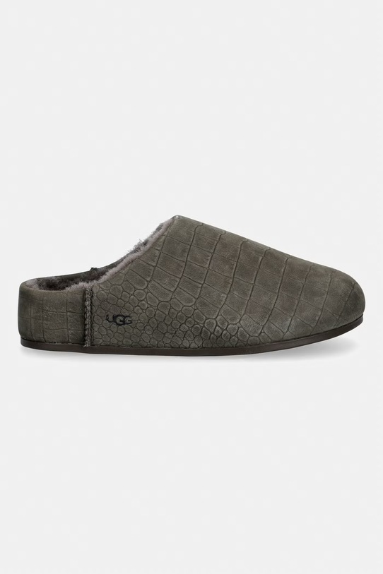 UGG kapcie nubukowe W Elea Embossed Slip-On 1178610.DNSS zielony SS26