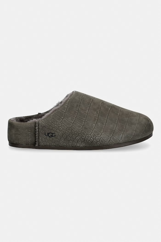 UGG kapcie nubukowe W Elea Embossed Slip-On 1178610.DNSS zielony SS26