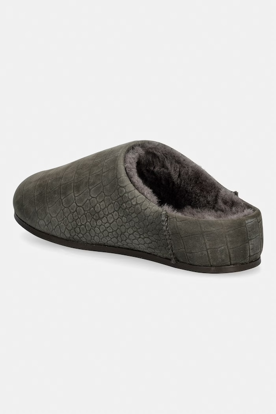 Obuwie UGG kapcie nubukowe W Elea Embossed Slip-On 1178610.DNSS zielony