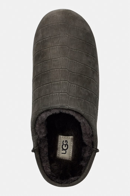 UGG kapcie nubukowe W Elea Embossed Slip-On zielony 1178610.DNSS
