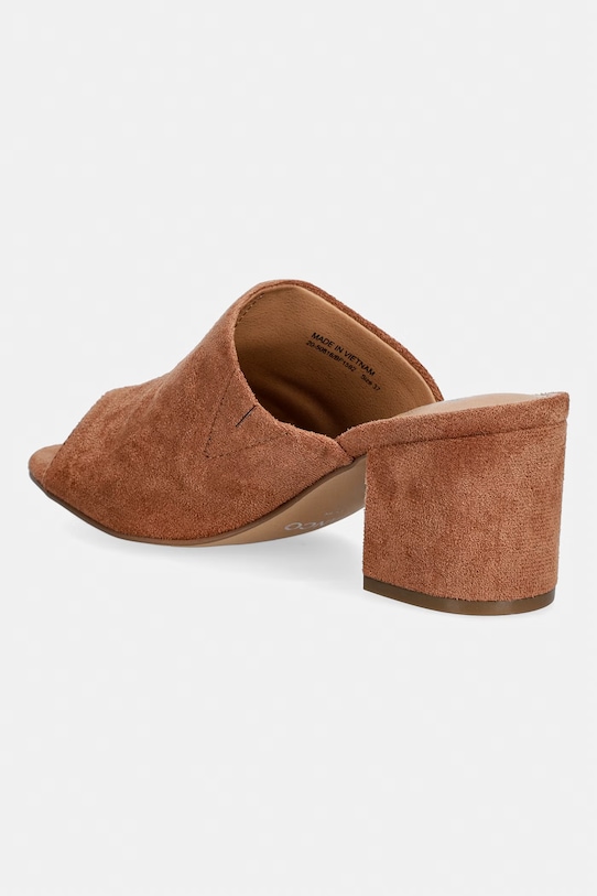 Obuwie Bianco klapki na słupku damskie BIACATE 20.50816 brązowy