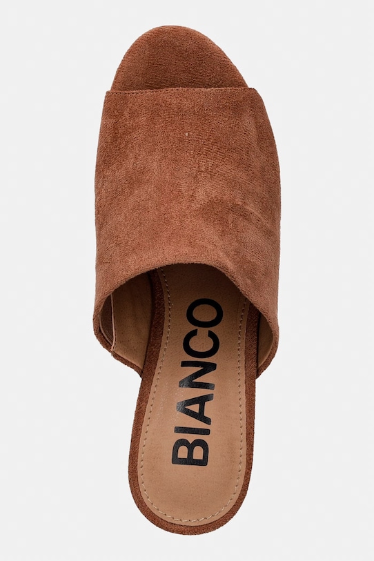 Bianco klapki na słupku damskie BIACATE brązowy 20.50816