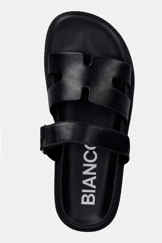Bianco klapki na płaskim obcasie damskie BIAOSLO czarny 11202381