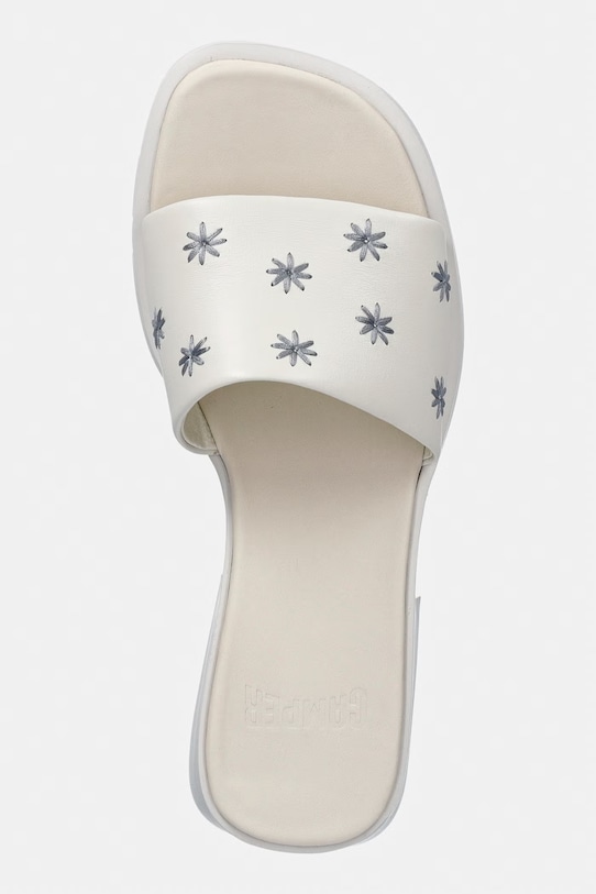 Camper klapki na niskim obcasie damskie skórzane Dana beżowy K201740.008