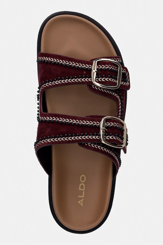 Semišové pantofle Aldo BOHOCHIC burgundské 14189937.BOHOCHIC