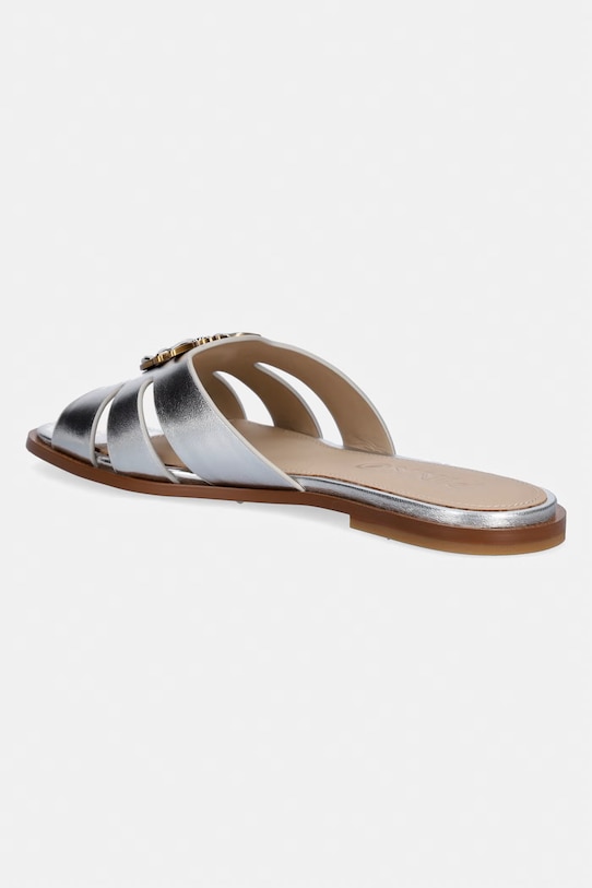 Obuv Pinko šľapky dámske kožené Milly 04 SD0463.P049.ZZF strieborná