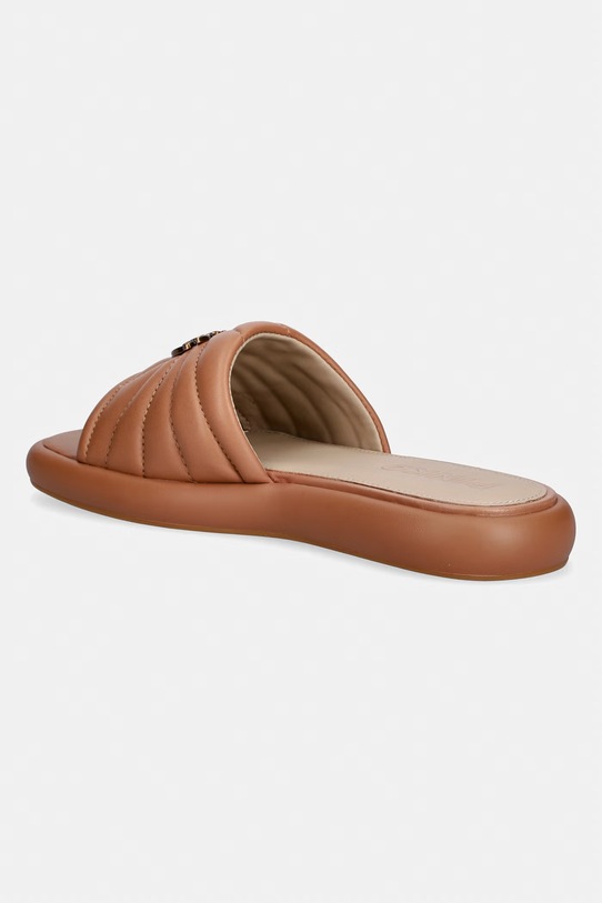 Obuwie Pinko klapki damskie skórzane Fiona 03 SD0525.P003.Q61 brązowy