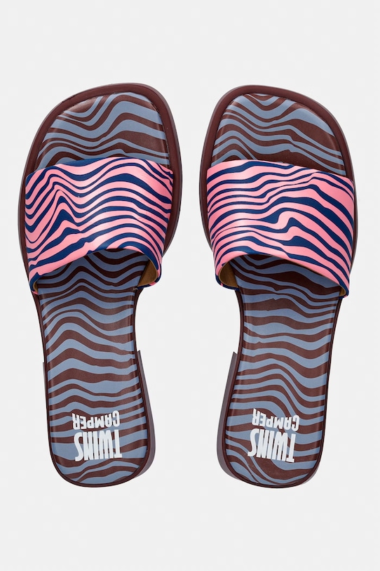 Camper чехли с открити пръсти дамски от кожа Dana розов K201740.015