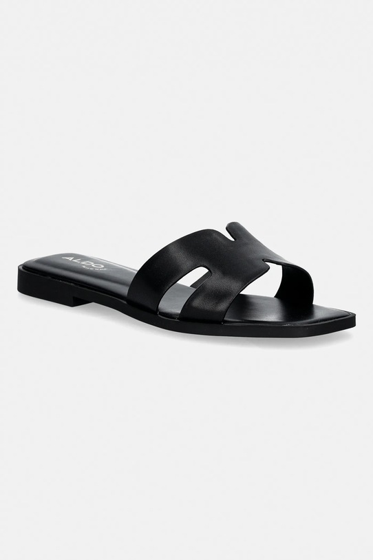 Δερμάτινες παντόφλες Aldo ITSANDAL φλατ μαύρο 13991496