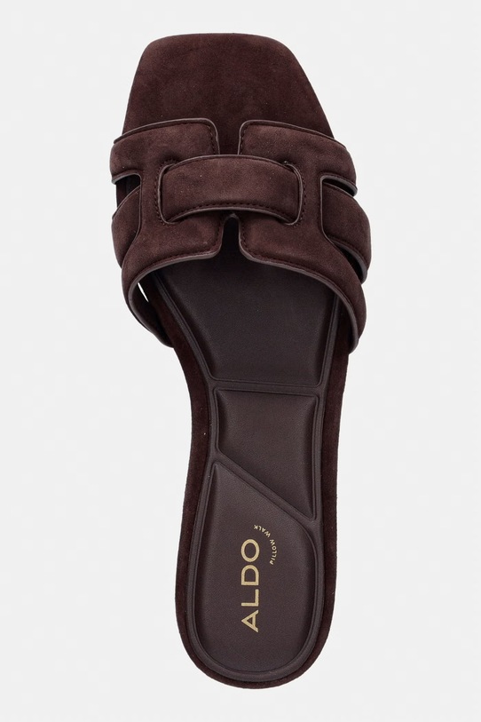 Aldo klapki zamszowe ELENARIA brązowy 14298839