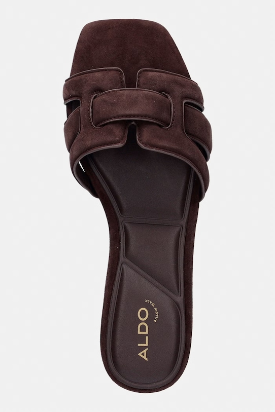 Aldo klapki zamszowe ELENARIA brązowy 14298839