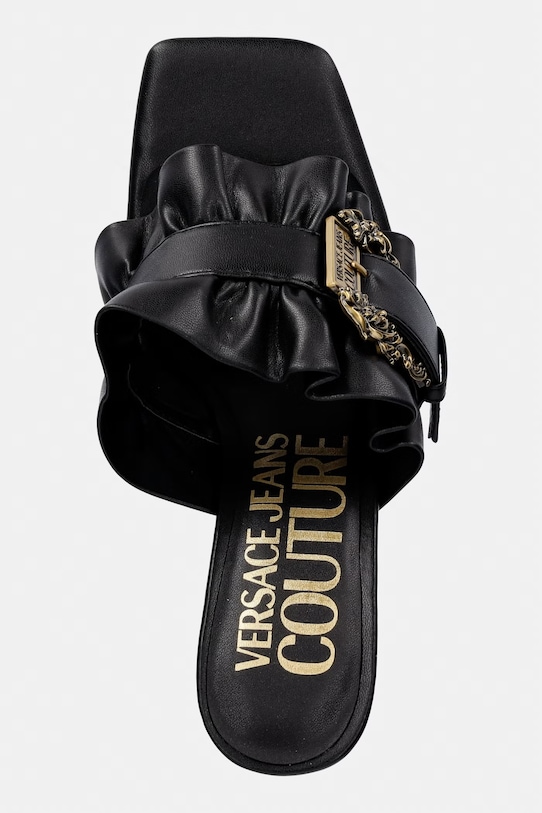 Versace Jeans Couture klapki na wysokim obcasie damskie czarny 80VA3S70.ZSS83.899