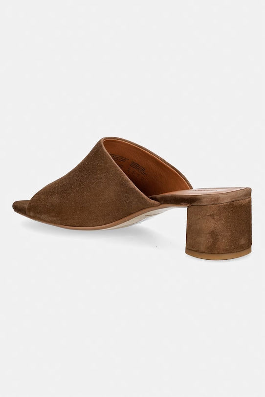 Obuwie Vagabond Shoemakers klapki na słupku damskie zamszowe PIPER 5921.240.89 brązowy